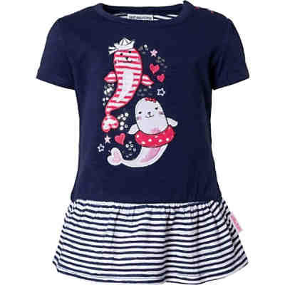 Baby T-Shirt mit Pailletten und Volant für Mädchen, Robbe