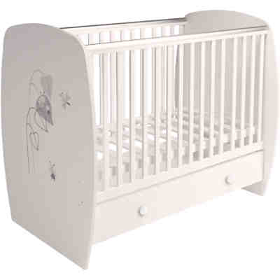 Kinderbett French 710 mit Schublade, 120 x 60 cm, "Amis", weiß, 1583.9