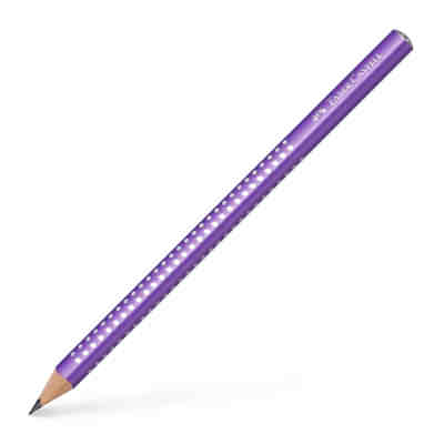 Bleistiftset Jumbo Sparkle pearl lila, 3-tlg., inkl. Radierer & Spitzer 2