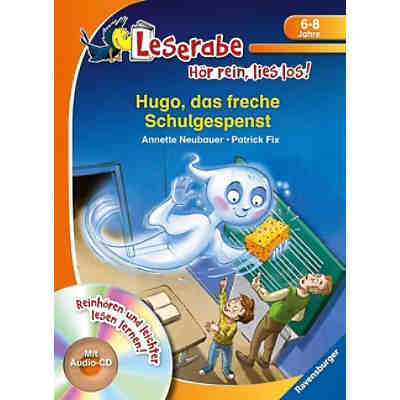 Leserabe - Hör rein, lies los! Hugo, das freche Schulgespenst, mit Audio-CD