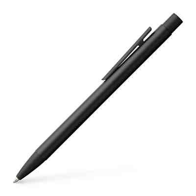 Edelstahl-Kugelschreiber NEO Slim, schwarz, M, inkl. Großraum-Mine 2