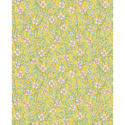 Vliestapete Eijffinger RICE II, Blumenmeer, gelb, 10 m x 52 cm