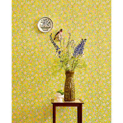 Vliestapete Eijffinger RICE II, Blumenmeer, gelb, 10 m x 52 cm 2