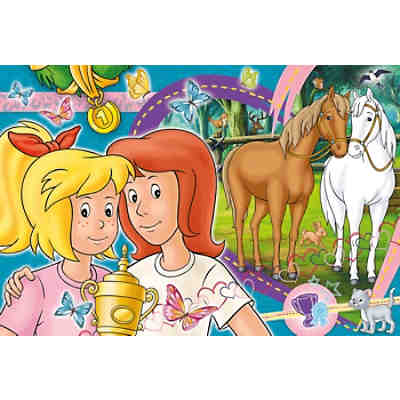 Puzzle, 100 Teile, 36x24 cm, mit Slap Snap Band, Bibi & Tina Pferdeglück 2