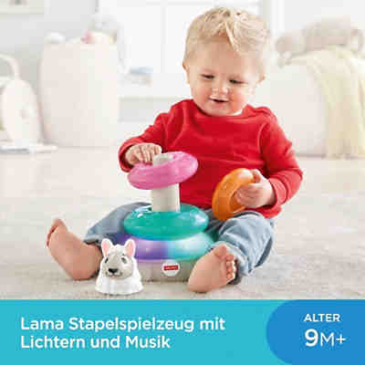 Fisher-Price BlinkiLinkis Lama, Lernspielzeug mit Musik, Steckspielzeug, Stapelturm 2