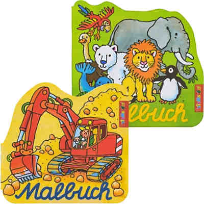 Stanzmalbücher Jungen, 2 Stück