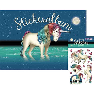 Stickeralbum Einhorn Lunabelle, inkl. Sticker