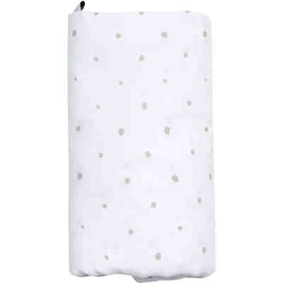 Einschlagtuch XXL aus BIO Baumwolle 130x130cm - Kleckse grau
