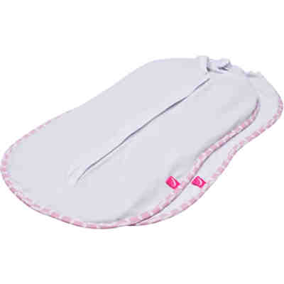 DOPPELPACK Pucktuch zip&swaddle - Größe 2 (5-8kg) mit Öko-Tex Standard 100 - rosa classics 2