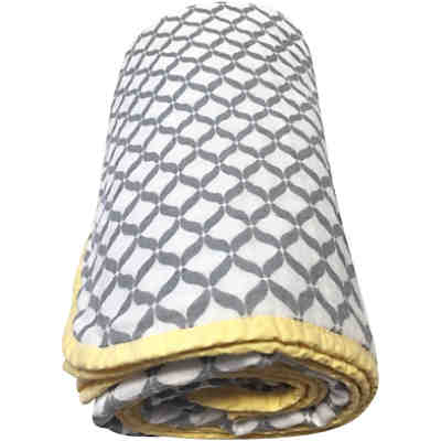 Baumwoll-Musselin PREMIUM Babydecke 2-lagig vorgewaschen 95x110cm - Öko-Tex Standard 100 - grau classics 2
