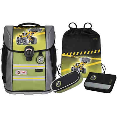 Schulranzenset ERGO PRIMERO McLight Bulldozer mit Blinkfunktion, 4-tlg. (2020/2021) 2