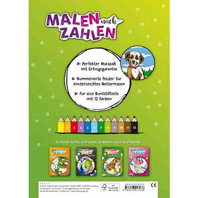 Malen nach Zahlen: Tierkinder 2