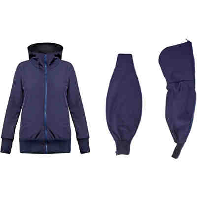 Be Mama - Maternity & Baby wear - All-Weather Tragejacke Softshell Bergami, dunkelblau, L/XL 2