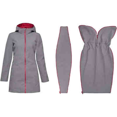 All-Weather Tragemantel Berry, hellgrau-sangria, L 2