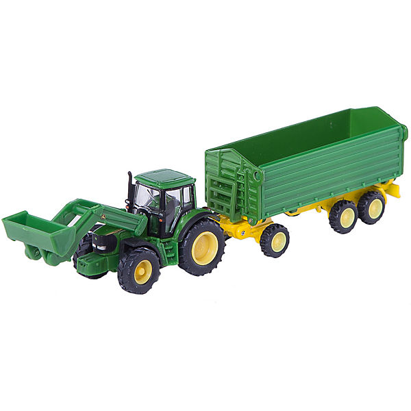 SIKU 1843 John Deere mit Frontlader/Anhänger 1:87