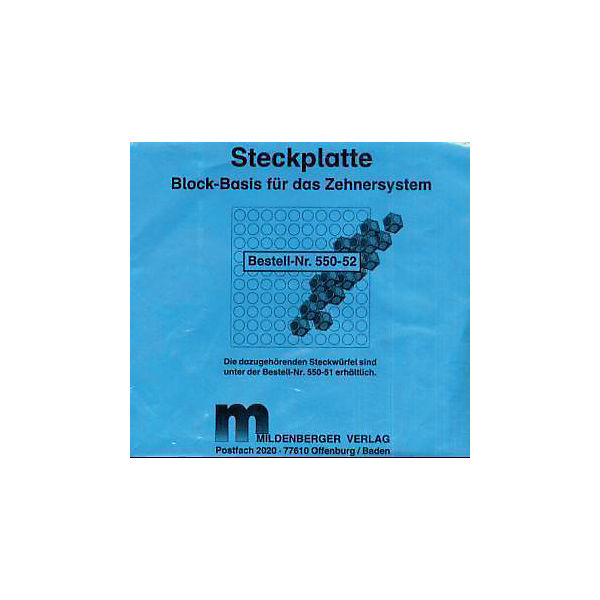 Mathematik mit Steckwürfeln: Behrens, Jürgen: Steckplatte (zu Steckwürfel, allseitig steckbar)
