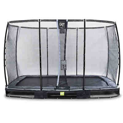 EXIT Elegant Premium Inground-Trampolin 244x427cm mit Deluxe Sicherheitsnetz - schwarz
