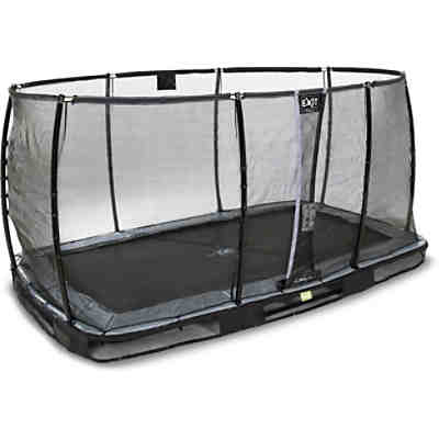 EXIT Elegant Premium Inground-Trampolin 244x427cm mit Deluxe Sicherheitsnetz - schwarz 2