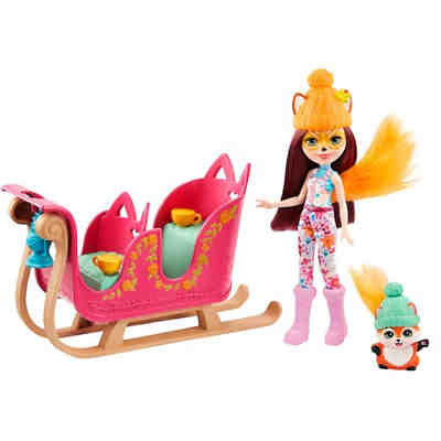 Enchantimals Schlittenfreunde mit Felicity Fox Puppe, Tierfigur und, Schlitten 2