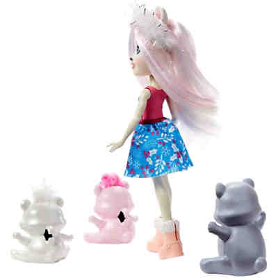 Enchantimals Familien Spielset, Pristina Polar Bear Puppe mit 3 Tierfiguren 2