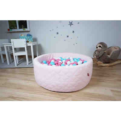 Bällebad soft - "Cosy heart rose" - 300 Bälle rose,creme,lightblue) 2
