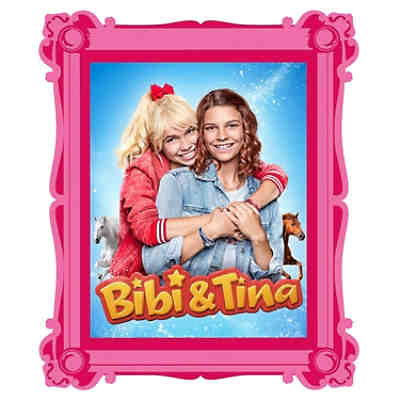 Wandtattoo Bibi & Tina - Teeanger - rosa Rahmen