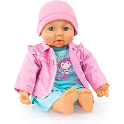 Kleider für Puppen 40-46 cm: 3-tlg. - Hose, Oberteil, Mütze, türkis/rosa 2