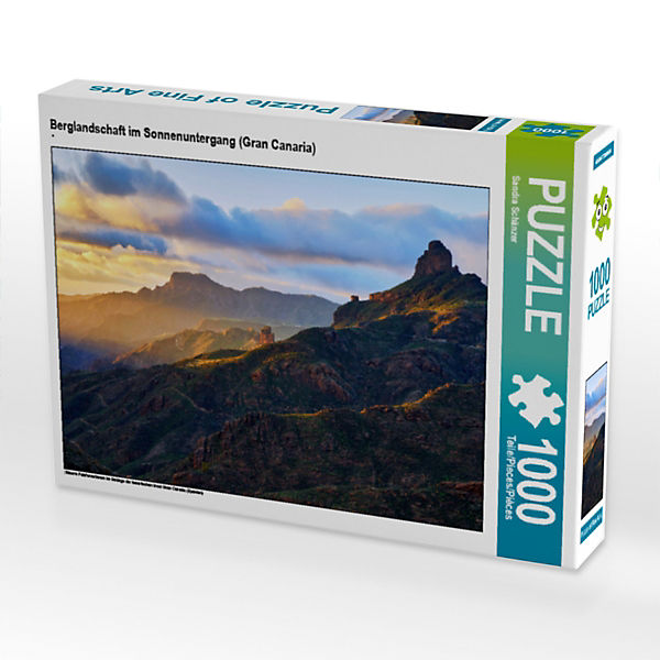 Puzzle CALVENDO Puzzle Berglandschaft im Sonnenuntergang (Gran Canaria) - 1000 Teile Foto-Puzzle für glückliche Stunden