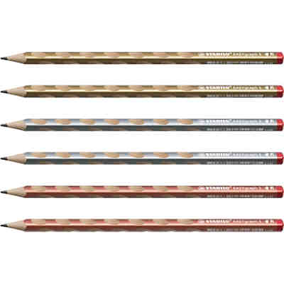 Bleistifte EASYgraph S Metallic Edition HB Rechtshänder, 6 Stück in 3 Farben 2