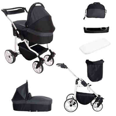 Zürich | Hartgummireifen in Weiß | 3 in 1 Kombi Kinderwagen Kombikinderwagen 2