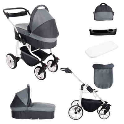 Zürich | Hartgummireifen in Weiß | 3 in 1 Kombi Kinderwagen Kombikinderwagen 2