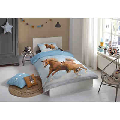 Kinder-Wendebettwäsche Free, Renforce Baumwolle, 135 x 200 + 80 x 80 cm 2