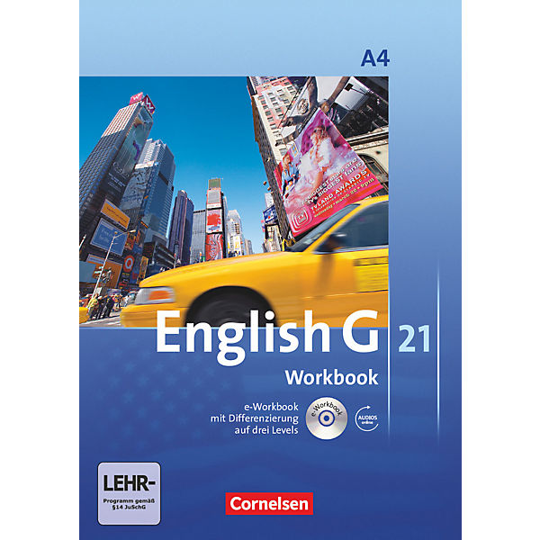 English G 21, Ausgabe A: 8. Schuljahr, Workbook m. CD-ROM (e-Workbook) u. Audio-CD