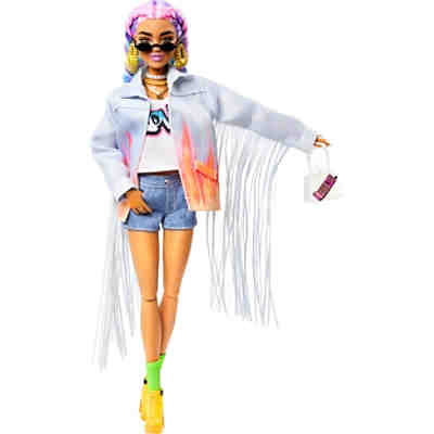 Barbie® Extra Puppe mit geflochtenem Regenbogen-Zopf, inkl. Haustier 2