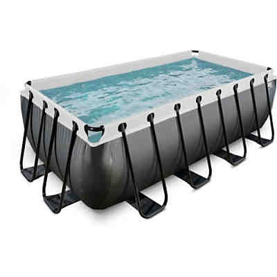 EXIT Black Leather Pool 400x200x122cm mit Sandfilterpumpe - zwart 2