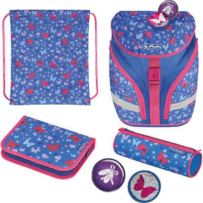 Schulrucksackset SOFTFLEX PLUS Butterfly, 6-tlg. inkl. Patches (2020/2021) 2