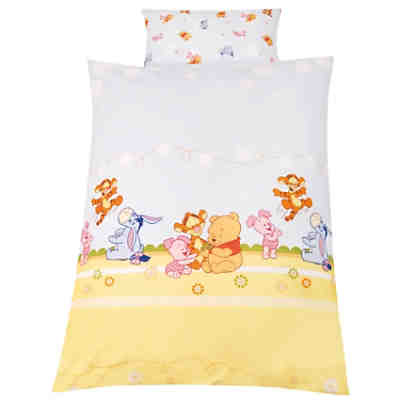 Wende- Kinderbettwäsche Baby Pooh and Friends, Linon, 100 x 135 cm