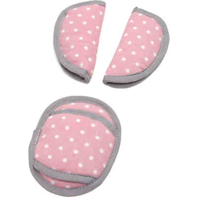 PHILIP Gurtpolster-Set für Babyschalen - Pünktchen, rosa, 3-tlg. 2
