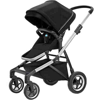 Geschwisterwagen Thule Sleek - Midnight Black inkl. Sibling Seat - Grey Melange 2