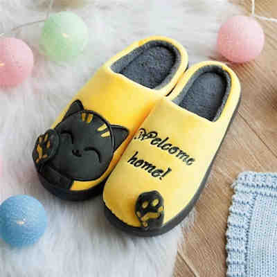 Plüsch Hausschuh Pantoffel (Einhorn, Kaninchen und Katze) Hausschuhe 2