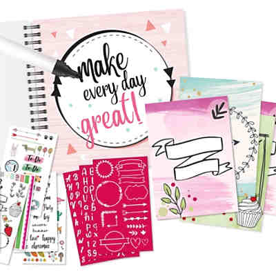 Handlettering-Set inkl. Stifte, Ringbuch, Schablonen, Postkarten & Sticker 2