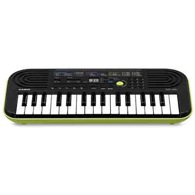 CASIO SA-46 Keyboard schwarz, Unterseite grün-gelb, 32 Minitasten
