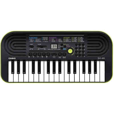 CASIO SA-46 Keyboard schwarz, Unterseite grün-gelb, 32 Minitasten 2