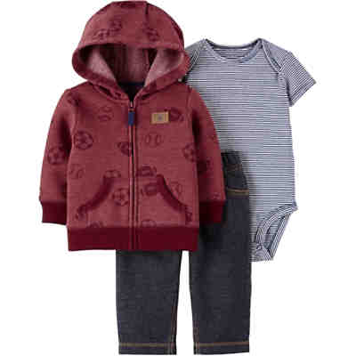 Baby Set Sweatjacke + Body + Stoffhose für Jungen