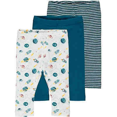 Baby Leggings NBMLEGGING 3er Pack für Jungen, Organic Cotton