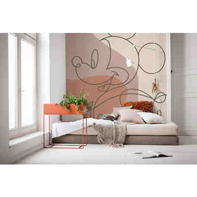Vlies Fototapete -Mickey Line Drawing - Größe: 250 x 280 cm (Breite x Höhe) 2