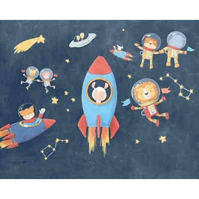 Vlies Fototapete -Friends in Space - Größe: 350 x 280 cm (Breite x Höhe)