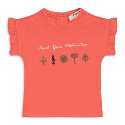 T-Shirt - mit Blumenstrickerein - für Mädchen