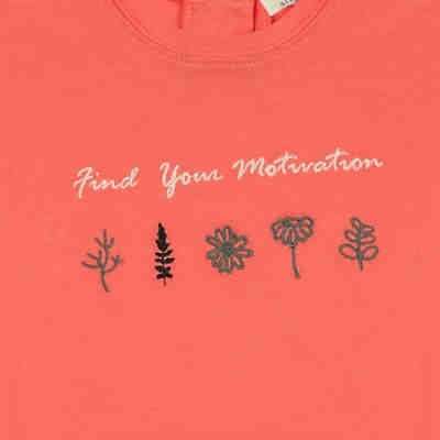 T-Shirt - mit Blumenstrickerein - für Mädchen 2