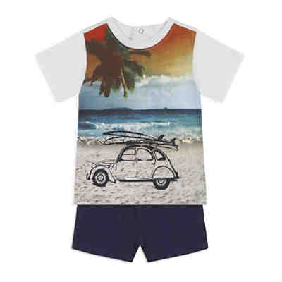 T-Shirt Look - mit Strandthema Druck - für Jungen
